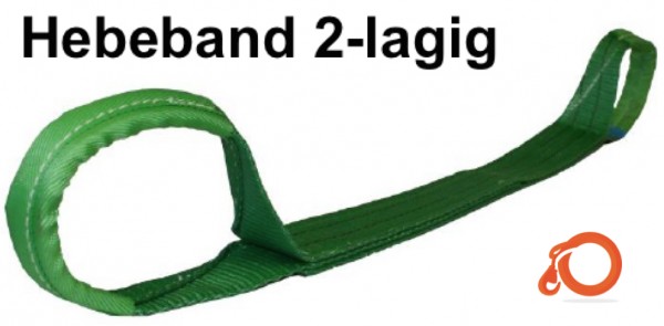 Hebeband 2-lagig - 1to - 4to 1m - 8m